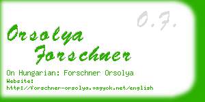 orsolya forschner business card